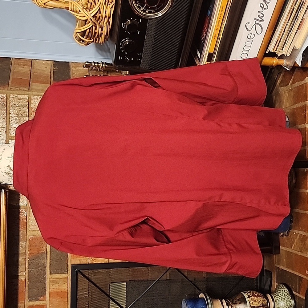 ‼️50%_5+Bundles‼️ Coldwater Creek Red Blouse B4 - Picture 2 of 6